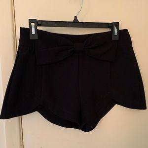 Black Shorts with Bow at the Front